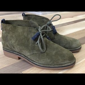 Green Suede Hush Puppies